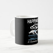 Speedo Swimmer - Geluk zwemt snel Koffiemok (Voorkant links)