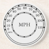 Speedometer MPH Rev Counter Monogram Onderzetter (Voorkant)