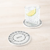 Speedometer MPH Rev Counter Monogram Onderzetter (Zijkant)