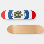 Speedschildpad in blauw, rood en wit persoonlijk skateboard (Horizontaal)