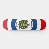 Speedschildpad in blauw, rood en wit persoonlijk skateboard (Horizontaal)