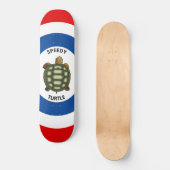 Speedschildpad in blauw, rood en wit persoonlijk skateboard (Voorkant)