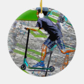 Speedster - Scooter Rider Ceramic Ornament (Achterkant)