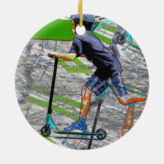 Speedster - Scooter Rider Ceramic Ornament (Achterkant)