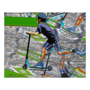 Speedster - Stunt Scooter Rider Perfect Poster