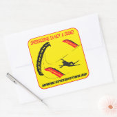 speedvliegen vierkante sticker (Envelop)