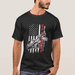 Speedway Bike S Amerikaanse vlag T-shirt