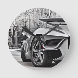 Speedway Elegance: Klassieke auto liefhebber Wall  Ronde Klok