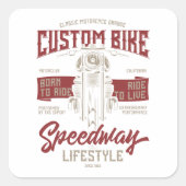 Speedway Levensstijl Vierkante Sticker (Voorkant)