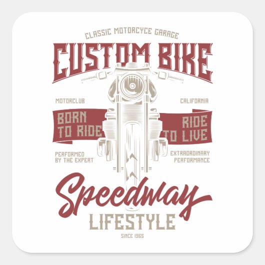 Speedway Lifestyle Vierkante Sticker (Voorkant)