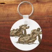 Speedway Motorcycle Racers Sleutelhanger (Voorkant)