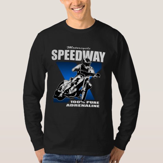 Speedway railway sport motorcycle racing driver t-shirt (Voorkant)