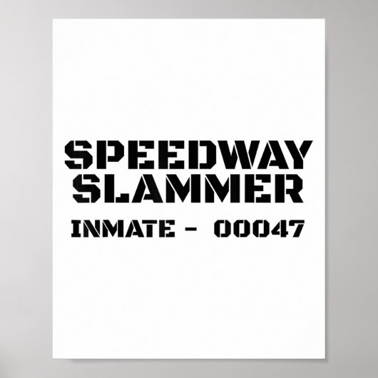 Speedway Slammer. Gevangene 47 Kostuum _1 Poster (Voorkant)