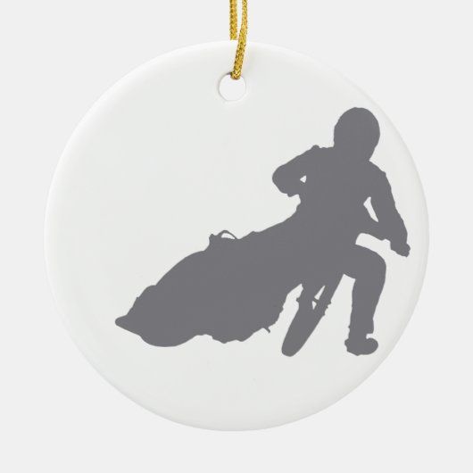 SPEEDWAY STAR (grijs) Keramisch Ornament (Voorkant)