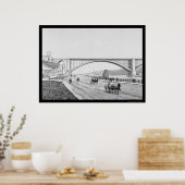 Speedway Washington Bridge Harlem River 1905 Poster (Keuken)