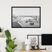 Speedway Washington Bridge Harlem River 1905 Poster (Thuiskantoor)