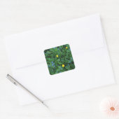 Speedwell en Buttercups Vierkante Sticker (Envelop)