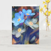 Speedwell, Veronica - Een bloemengroet Kaart (Gele Bloem)