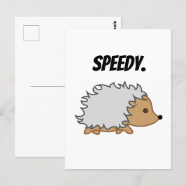 Speedy de Hedgehog Funny Kinder Game Cartoon Briefkaart