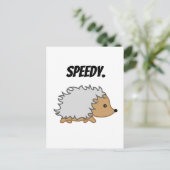 Speedy de Hedgehog Funny Kinder Game Cartoon Briefkaart (Staand voorkant)