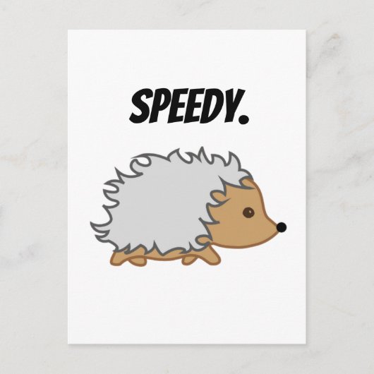 Speedy de Hedgehog Funny Kinder Game Cartoon Briefkaart (Voorkant)