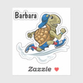 Speedy De Turtle Custom-Cut Vinyl Stickers (Vel)