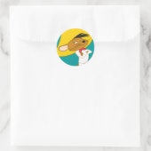 SPEEDY GONZALES™ Conflictkleur Ronde Sticker (Tas)