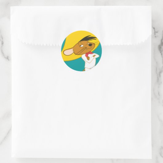 SPEEDY GONZALES™ Conflictkleur Ronde Sticker (Tas)