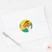 SPEEDY GONZALES™ Conflictkleur Ronde Sticker (Envelop)