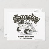 SPEEDY GONZALES™ Custom Lowriders B/W Briefkaart (Voorkant / Achterkant)
