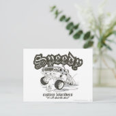 SPEEDY GONZALES™ Custom Lowriders B/W Briefkaart (Staand voorkant)