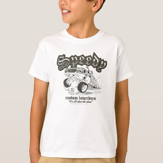 SPEEDY GONZALES™ Custom Lowriders B/W T-shirt (Voorkant)