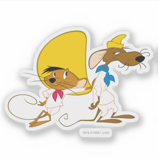 SPEEDY GONZALES™ en Slowpoke Sticker (Voorkant)