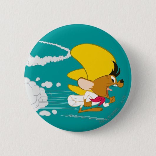 SPEEDY GONZALES™ Hardlopen in kleur Ronde Button 5,7 Cm (Voorkant)