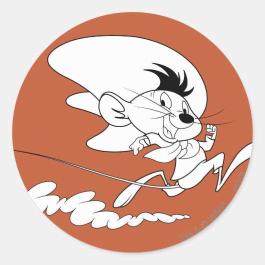 SPEEDY GONZALES™ Run Art Ronde Sticker (Voorkant)