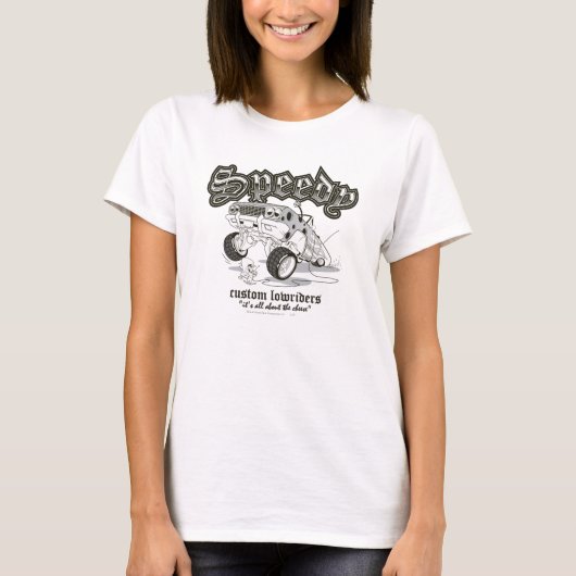 Speedy Gonzalez Custom Lowriders B/W T-shirt (Voorkant)