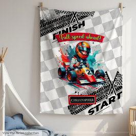 Speedy Little Boy Racing Formule 1-deken Fleece Deken