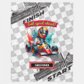 Speedy Little Boy Racing Formule 1-deken Fleece Deken (Voorkant)