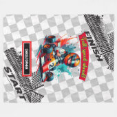 Speedy Little Boy Racing Formule 1-deken Fleece Deken (Voorkant (Horizontaal))