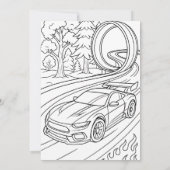 Speedy Race Auto Verjaardagsviering Kaart (Achterkant)