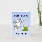 Speedy Recovery Collie op krukken Kaart (Voorkant)