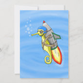 Speedy Rocket Seahorse bedankpas Bedankkaart (Achterkant)