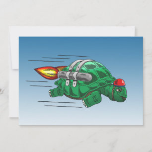 Speedy Rocket Turtle Kaart