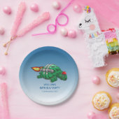 Speedy Rocket Turtle Verjaardag Papieren Bordje (Feest)