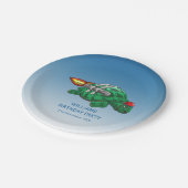 Speedy Rocket Turtle Verjaardag Papieren Bordje (Gekanteld)