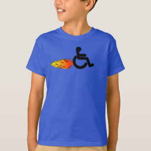 Speedy rolstoel met flames t-shirt