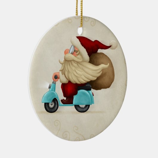 Speedy Santa Claus Keramisch Ornament (Rechts)