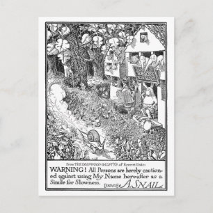 Speedy Snail op Wheels Briefkaart