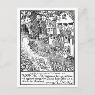 Speedy Snail op Wheels Briefkaart