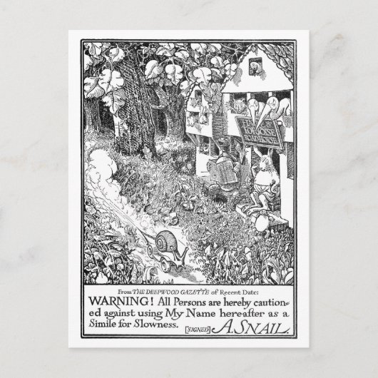 Speedy Snail op Wheels Briefkaart (Voorkant)